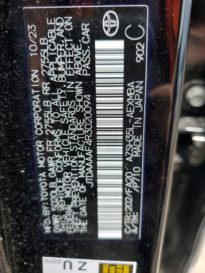 2024 Toyota Crown Xle VIN: JTDAAAAF4R3020094 Lot: 64711465