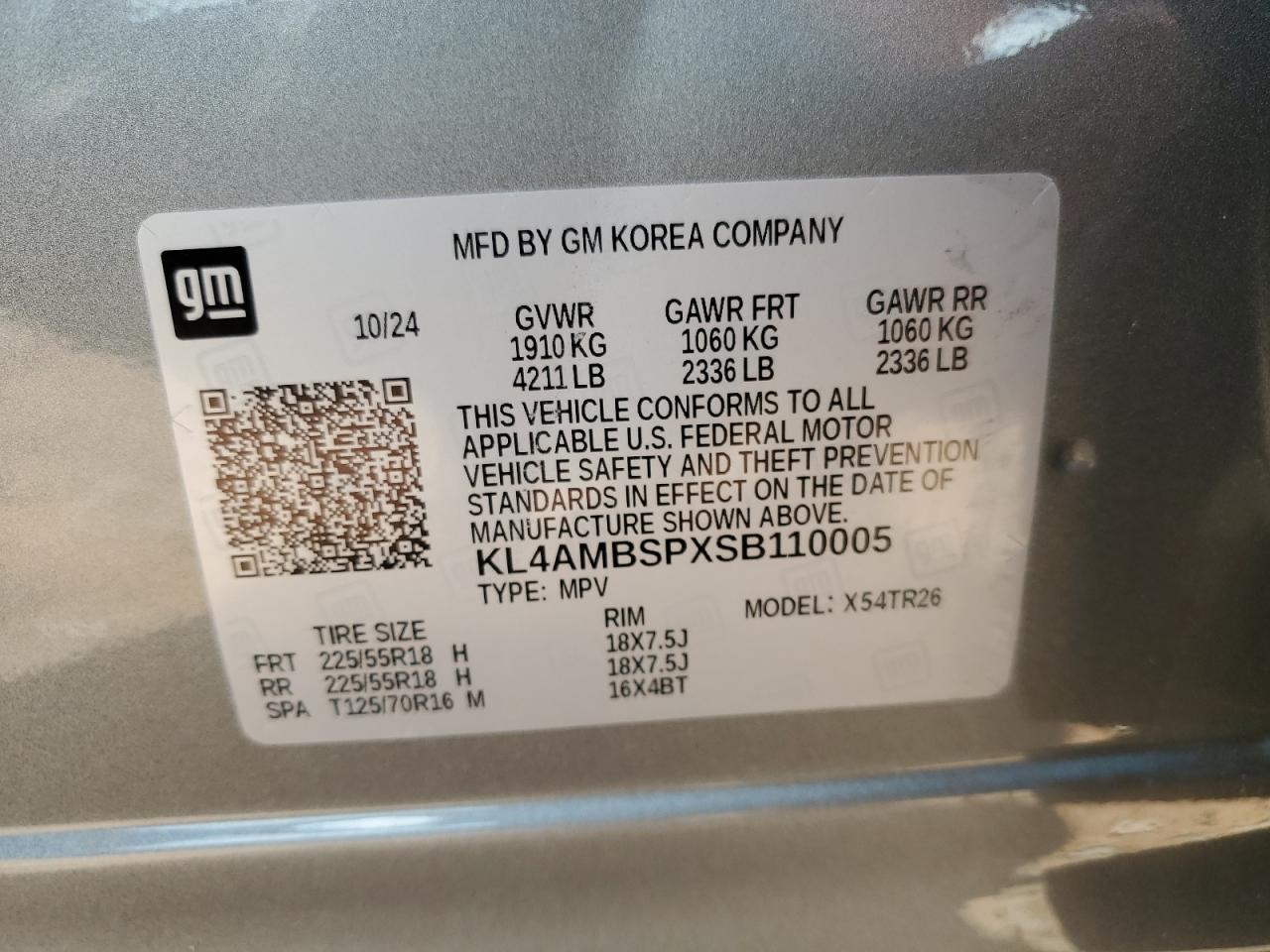 kl4ambspxsb110005 KL4AMBSPXSB110005 2025 Buick Encore Gx Preferred
