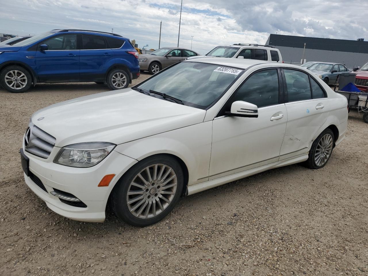 2011 Mercedes-Benz C 250 4Matic white sedan gas WDDGF8FB0BA489586 photo #1