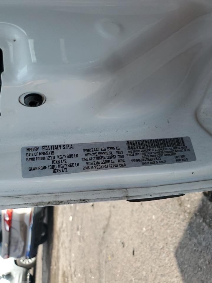 2020 Ram Promaster City VIN: ZFBHRFAB0L6P35643 Lot: 62758615