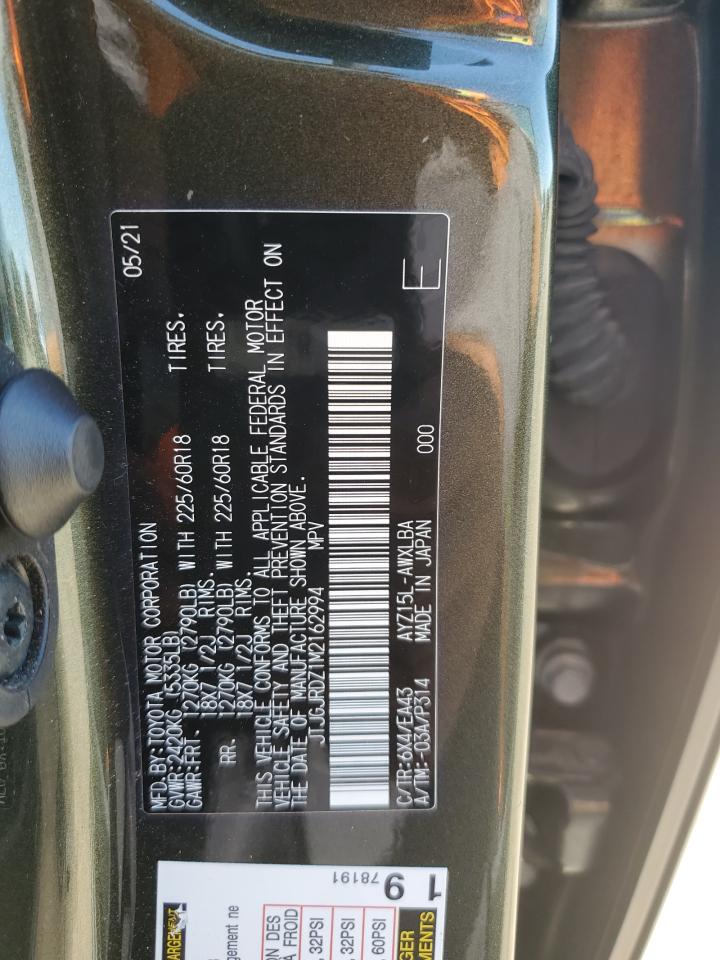 2021 Lexus Nx 300H Base VIN: JTJGJRDZ1M2162994 Lot: 63113565
