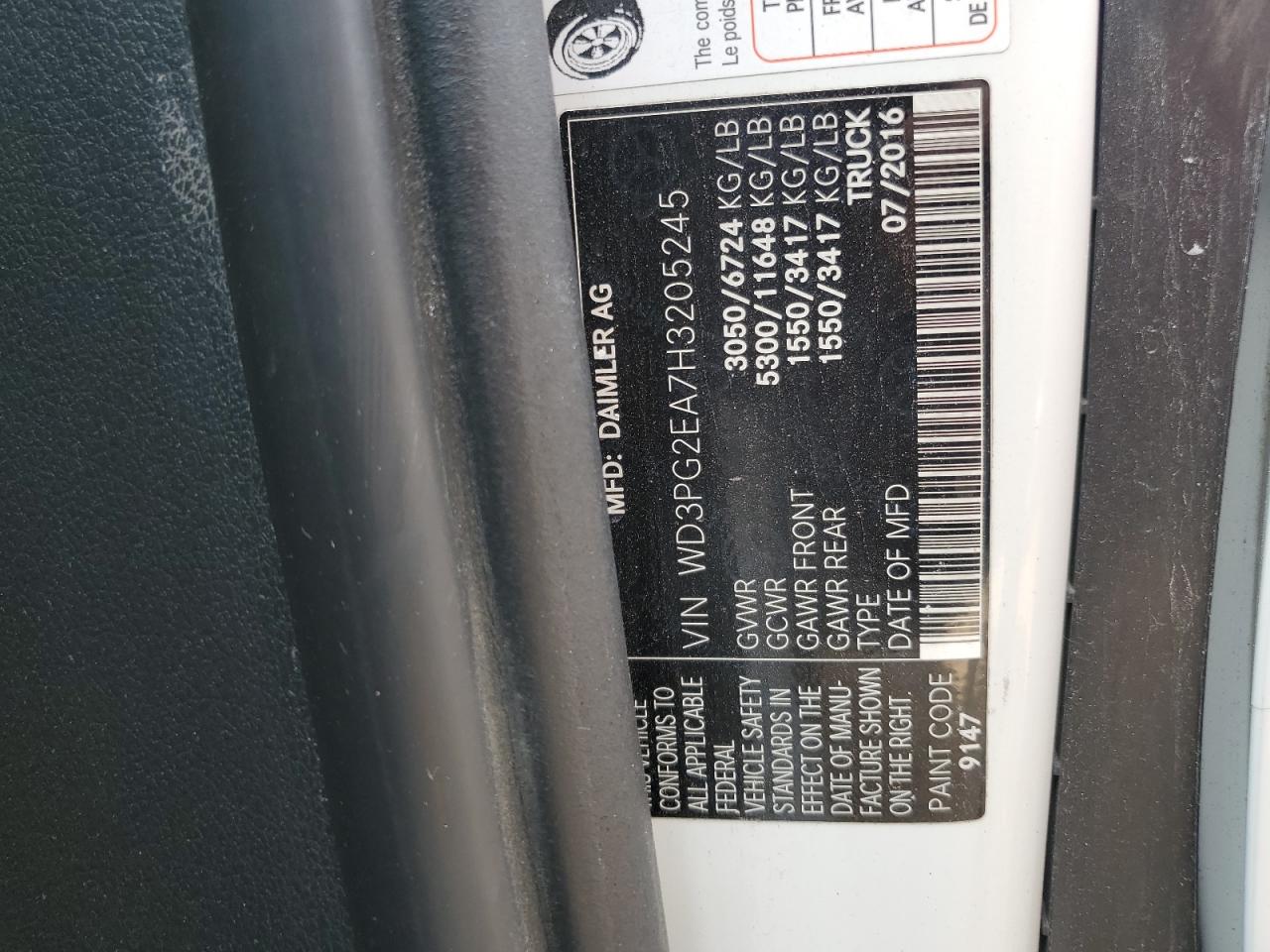wd3pg2ea7h3205245 WD3PG2EA7H3205245 2017 Mercedes-Benz Metris