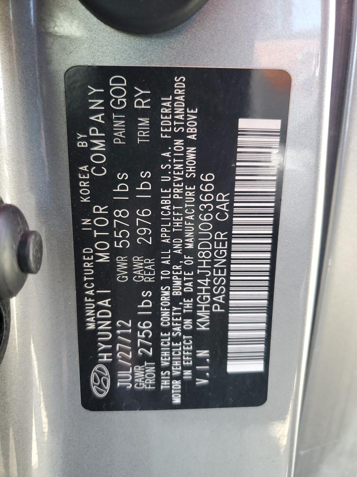 2013 Hyundai Equus Signature VIN: KMHGH4JH8DU063666 Lot: 63621585