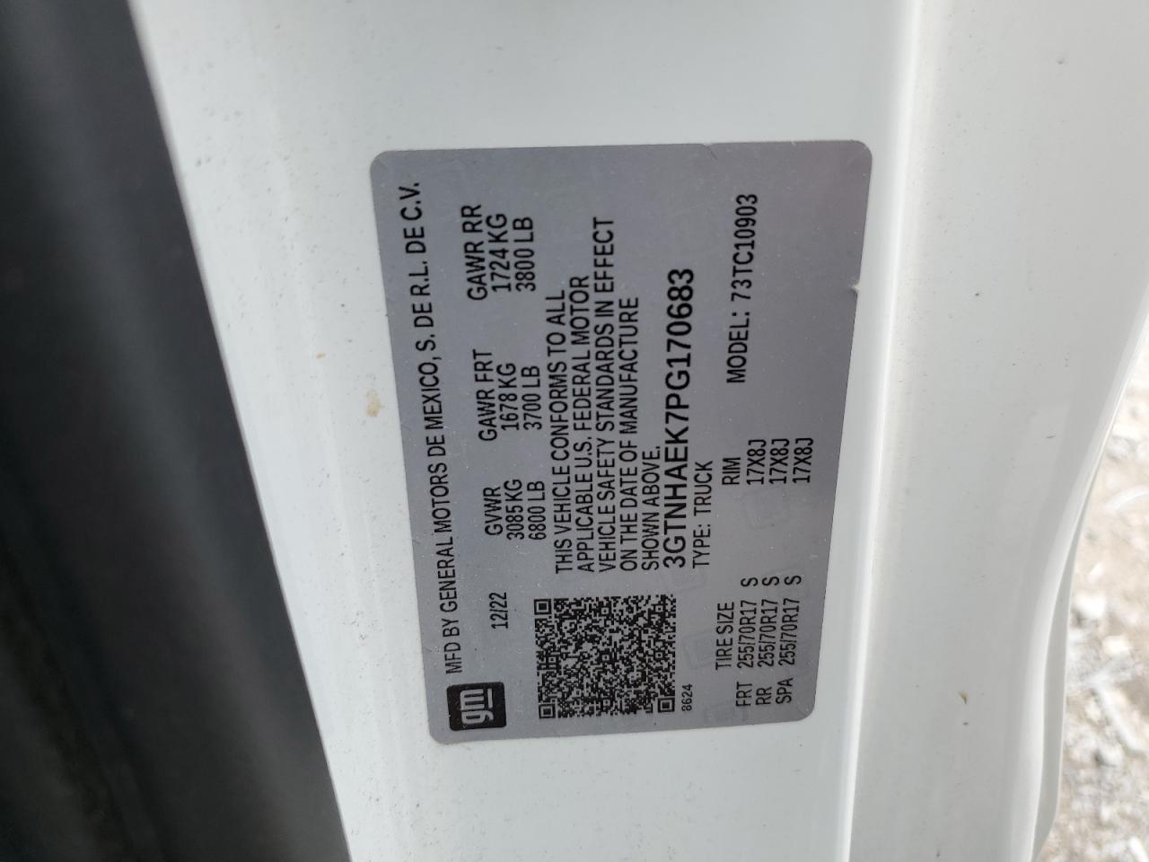 3gtnhaek7pg170683 3GTNHAEK7PG170683 2023 GMC Sierra C1500