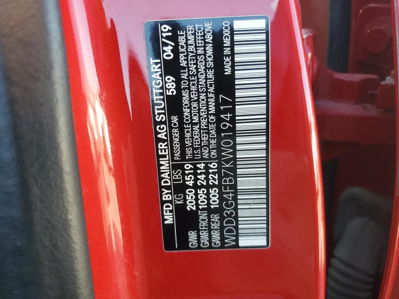2019 Mercedes-Benz A 220 4Matic VIN: WDD3G4FB7KW019417 Lot: 62854805