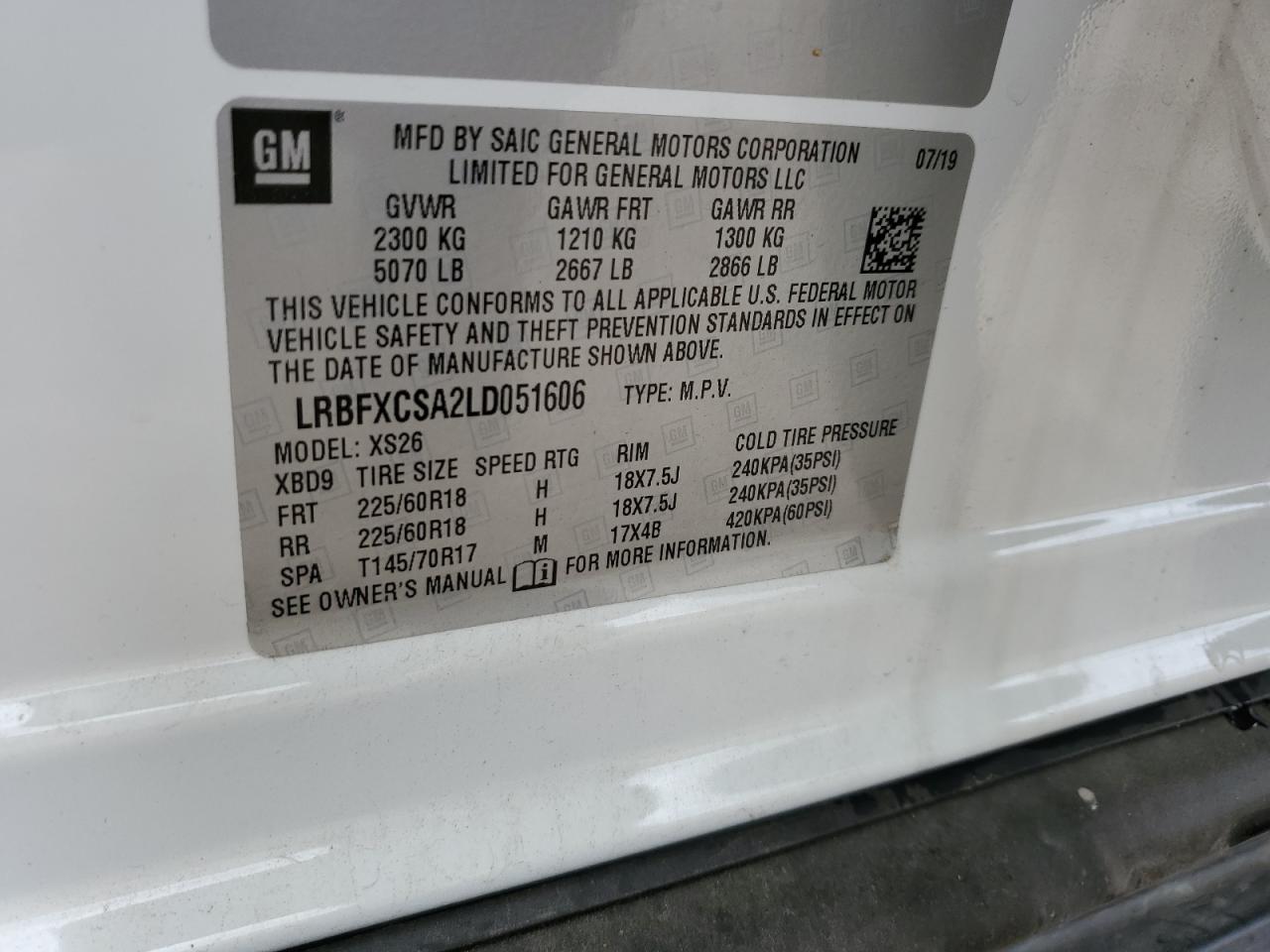 2020 Buick Envision Essence VIN: LRBFXCSA2LD051606 Lot: 64335065