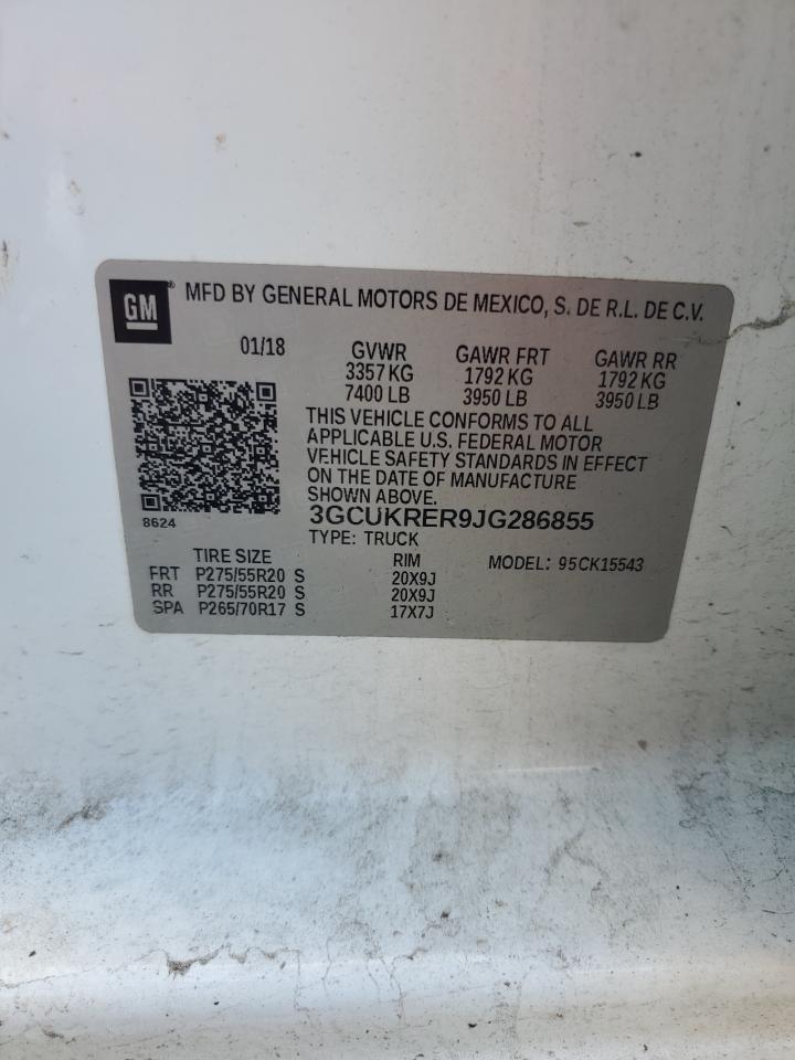 2018 Chevrolet Silverado K1500 Lt VIN: 3GCUKRER9JG286855 Lot: 65079685