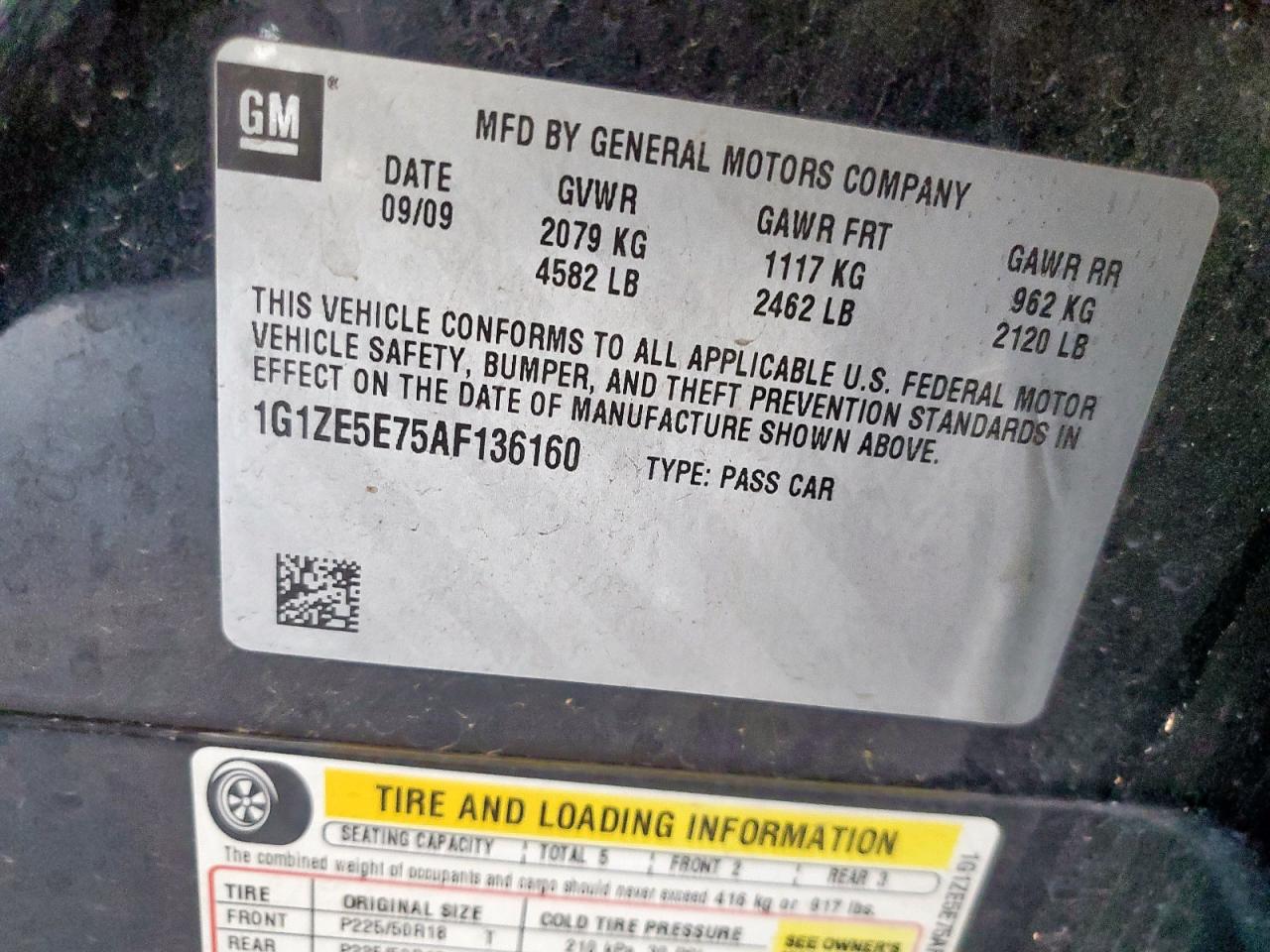 2010 Chevrolet Malibu Ltz VIN: 1G1ZE5E75AF136160 Lot: 66494585