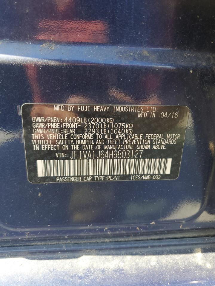 2017 Subaru Wrx Limited VIN: JF1VA1J64H9803127 Lot: 67240265