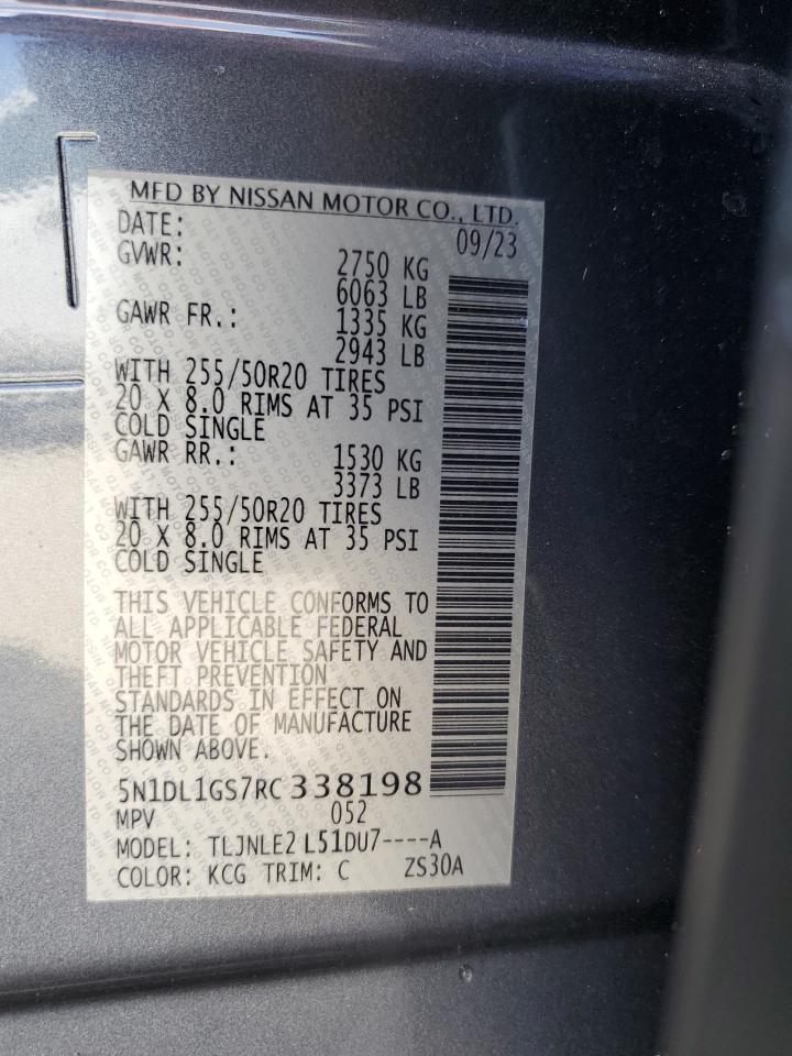 2024 Infiniti Qx60 Sensory VIN: 5N1DL1GS7RC338198 Lot: 66129775