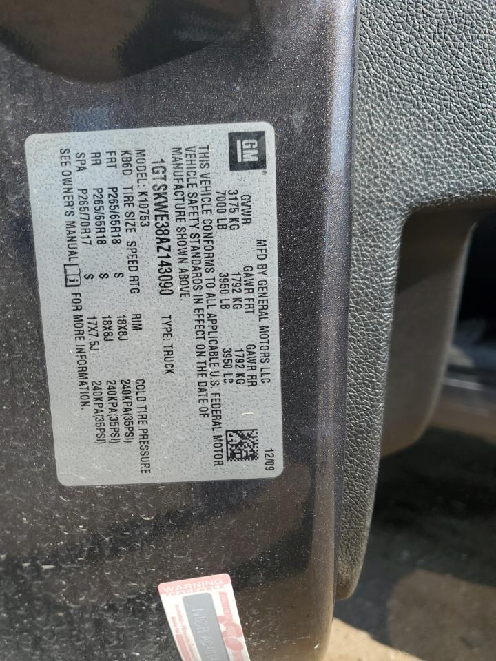 2010 GMC Sierra K1500 Slt VIN: 1GTSKWE38AZ143090 Lot: 64992715