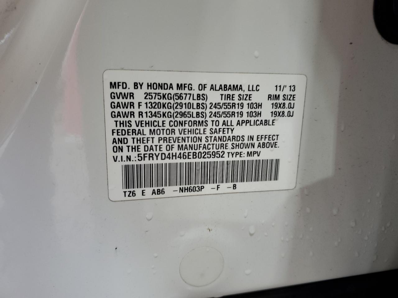 5fryd4h46eb025952 5FRYD4H46EB025952 2014 Acura Mdx Technology