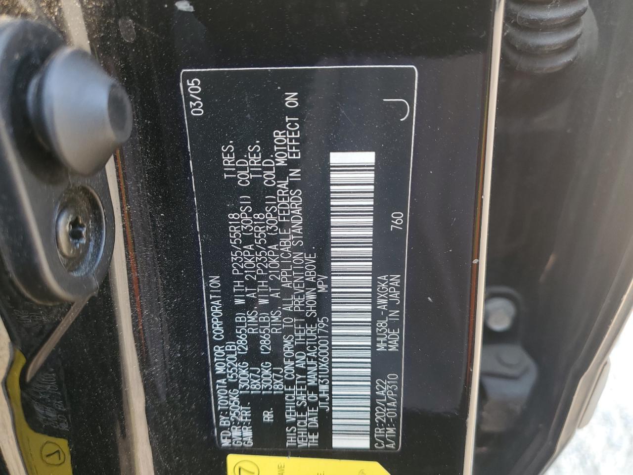 2006 Lexus Rx 400 VIN: JTJHW31UX60001795 Lot: 64407255