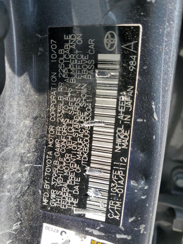 2008 Toyota Prius VIN: JTDKB20U983330411 Lot: 64789275