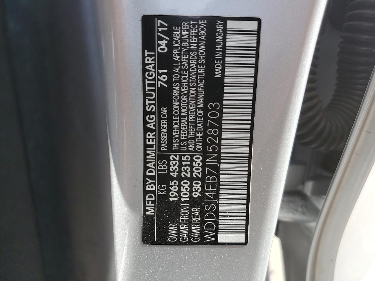 2018 Mercedes-Benz Cla 250 VIN: WDDSJ4EB7JN528703 Lot: 64269535