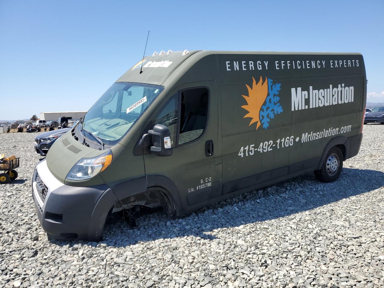 2021 Ram Promaster 2500 2500 High VIN: 3C6LRVDG3ME512542 Lot: 66569985