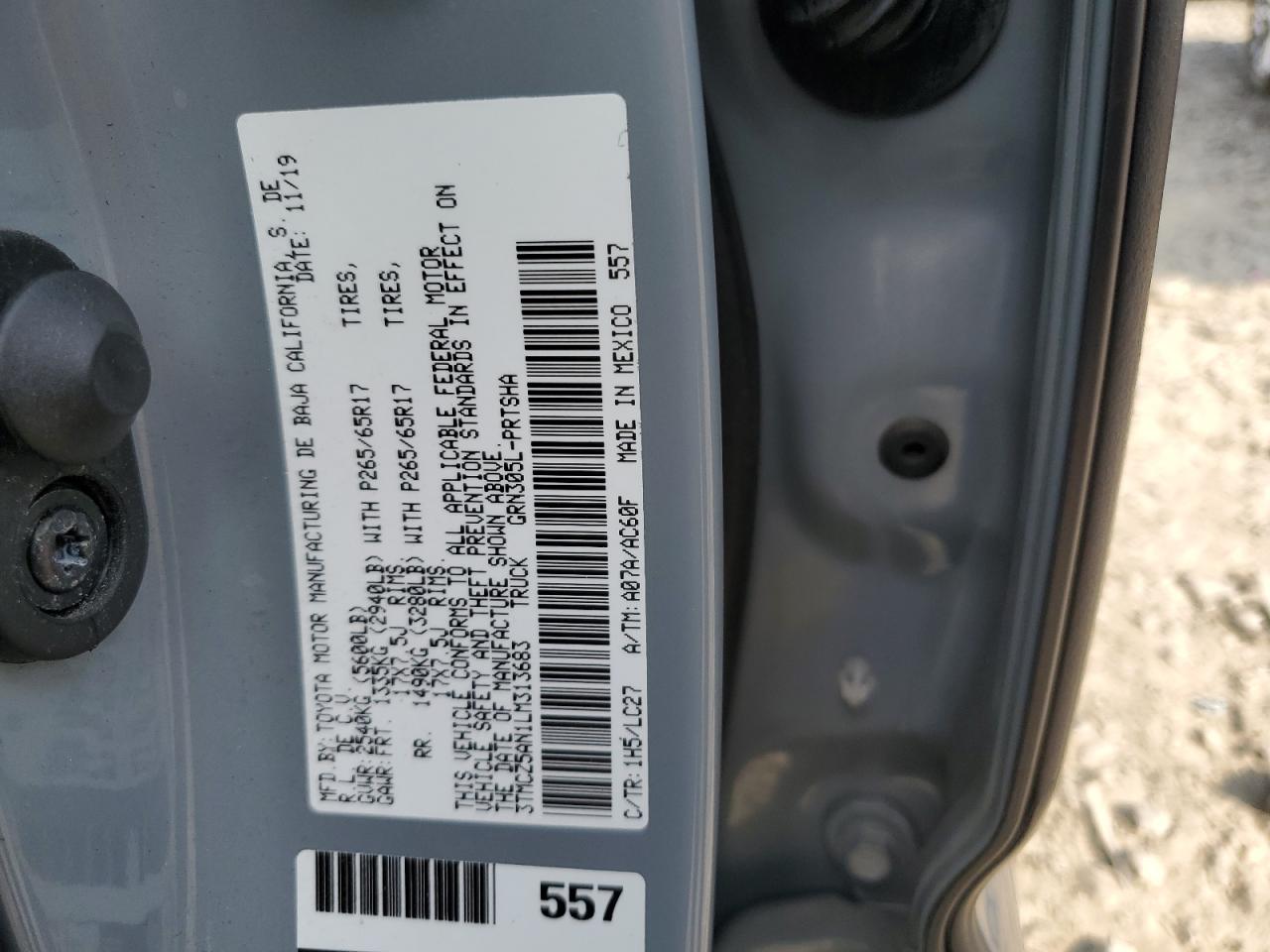 2020 Toyota Tacoma Double Cab VIN: 3TMCZ5AN1LM313683 Lot: 66862225