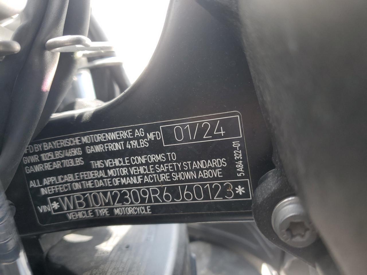 2024 BMW R 1300 Gs VIN: WB10M2309R6J60123 Lot: 64872105