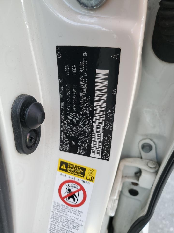 2015 Toyota Highlander Limited VIN: 5TDDKRFH6FS089317 Lot: 64934425