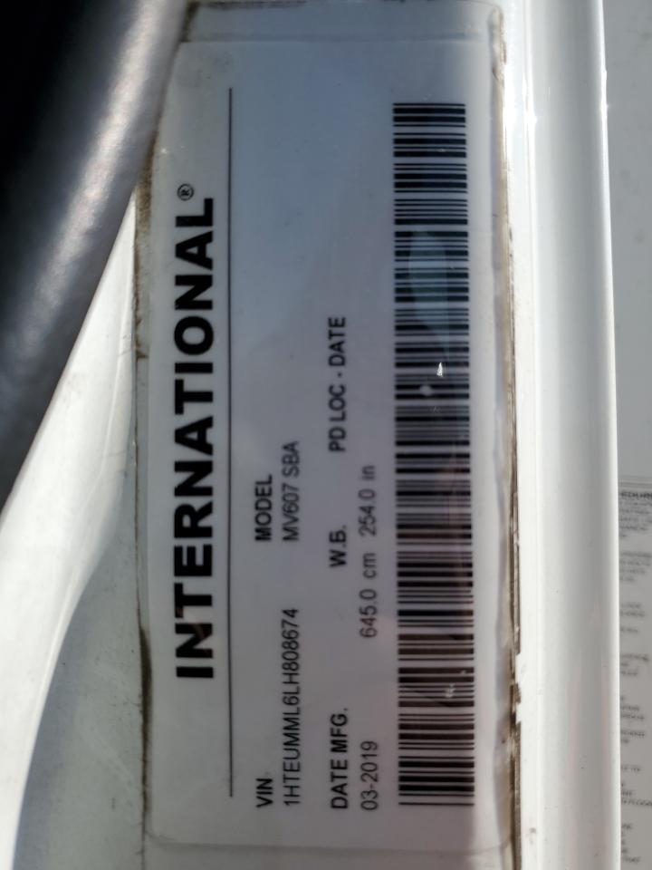 2020 International Mv607 VIN: 1HTEUMML6LH808674 Lot: 62837095