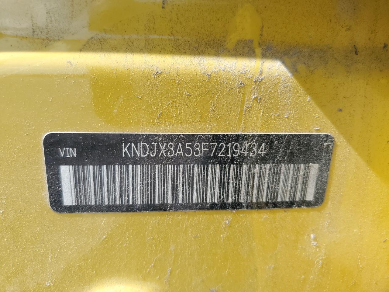 2015 Kia Soul ! VIN: KNDJX3A53F7219434 Lot: 65889205