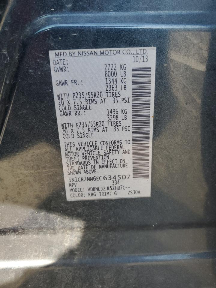 2014 Nissan Pathfinder Sv Hybrid VIN: 5N1CR2MM6EC634507 Lot: 65067715
