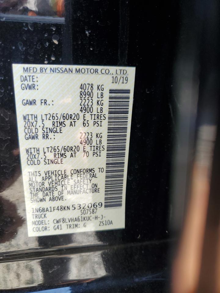 2019 Nissan Titan Xd Sl VIN: 1N6BA1F48KN532069 Lot: 63244905