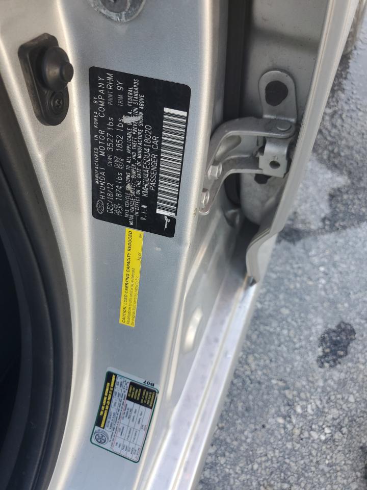 2013 Hyundai Accent Gls VIN: KMHCU4AE5DU418020 Lot: 65092055