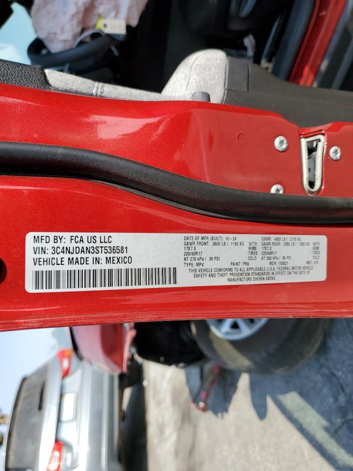 2025 Jeep Compass Sport VIN: 3C4NJDAN3ST536581 Lot: 64646865