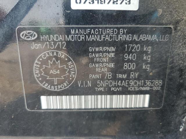 2012 HYUNDAI ELANTRA GLS  