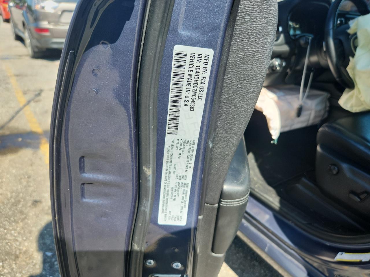 2021 Dodge Durango Gt VIN: 1C4RDHDG2MC640863 Lot: 66831295