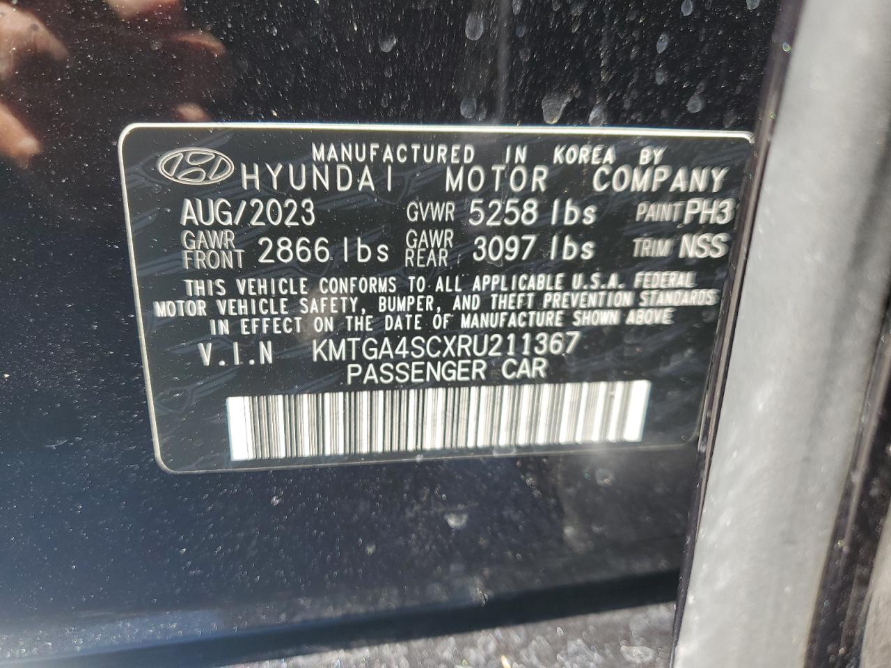 2024 Genesis G80 Sport Prestige VIN: KMTGA4SCXRU211367 Lot: 64305405