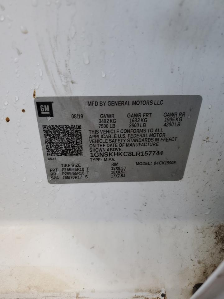 2020 Chevrolet Suburban K1500 Lt VIN: 1GNSKHKC8LR157744 Lot: 62845165