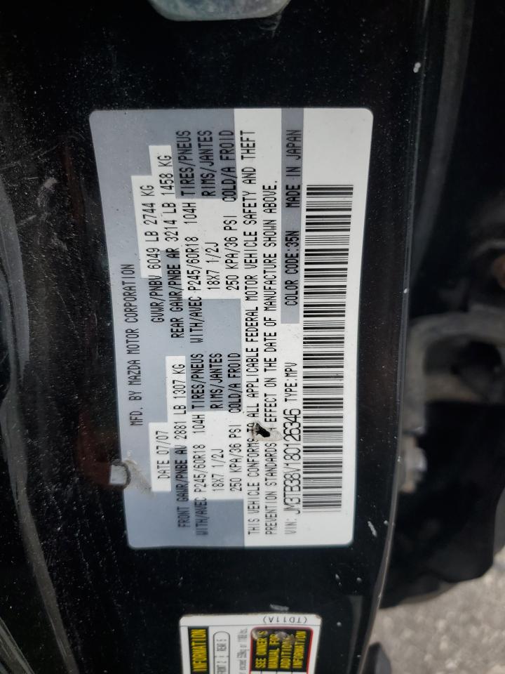 2008 Mazda Cx-9 VIN: JM3TB38V180126346 Lot: 63402085