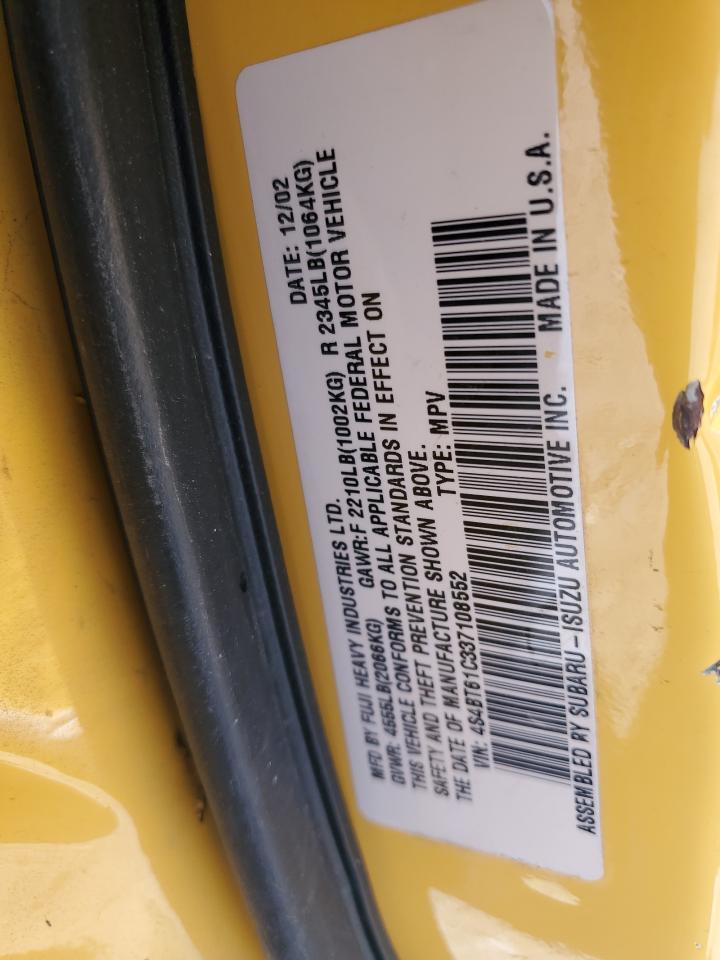 2003 Subaru Baja VIN: 4S4BT61C337108552 Lot: 64052585