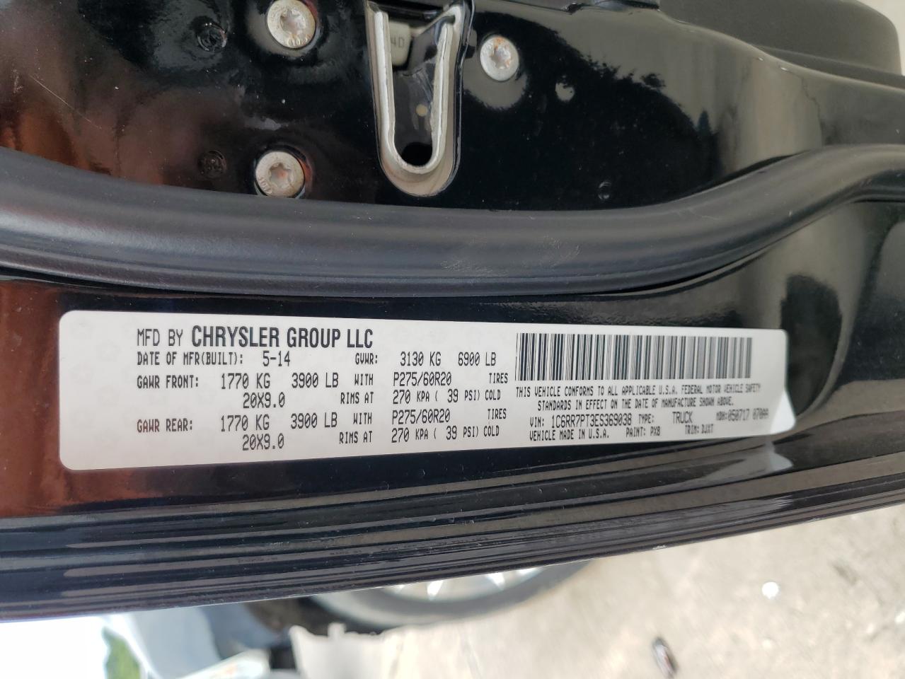 2014 Ram 1500 Longhorn VIN: 1C6RR7PT3ES369038 Lot: 58057485