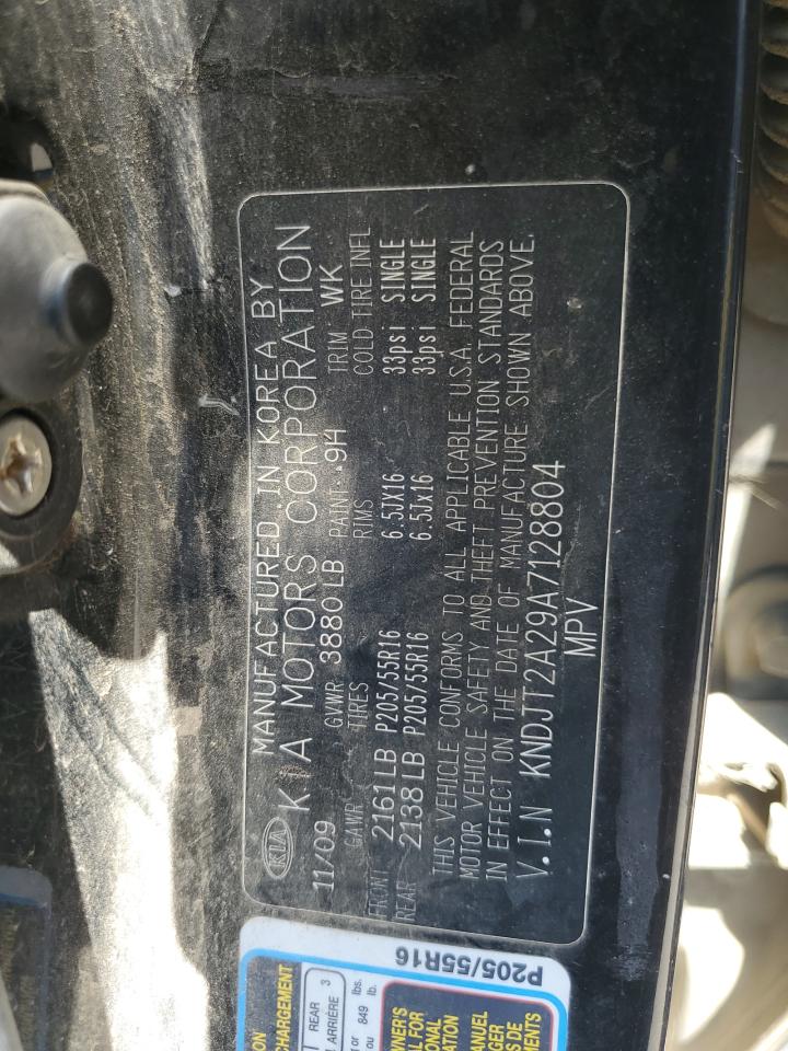 2010 Kia Soul + VIN: KNDJT2A29A7128804 Lot: 65990895