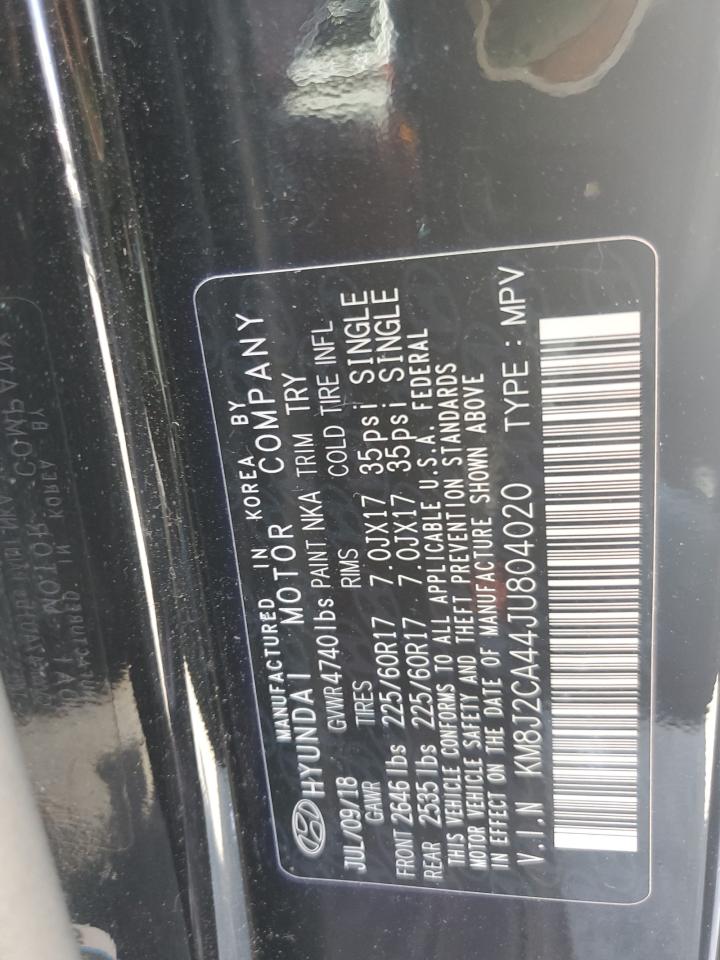 km8j2ca44ju804020 KM8J2CA44JU804020 2018 Hyundai Tucson Se
