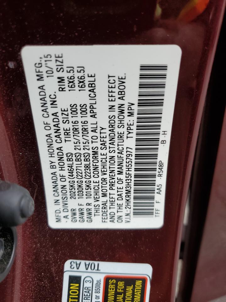 2015 Honda Cr-V Lx VIN: 2HKRM3H35FH557977 Lot: 63574965