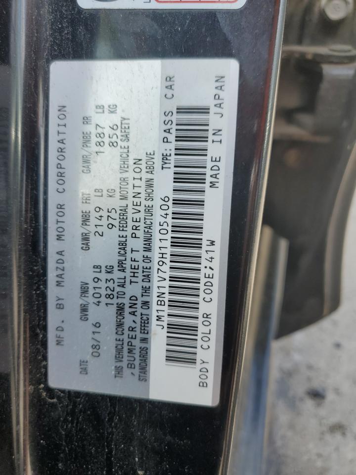 2017 Mazda 3 Touring VIN: JM1BN1V79H1105406 Lot: 87183225