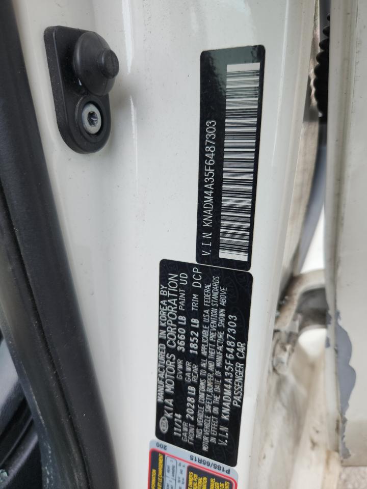 2015 Kia Rio Lx VIN: KNADM4A35F6487303 Lot: 62263005