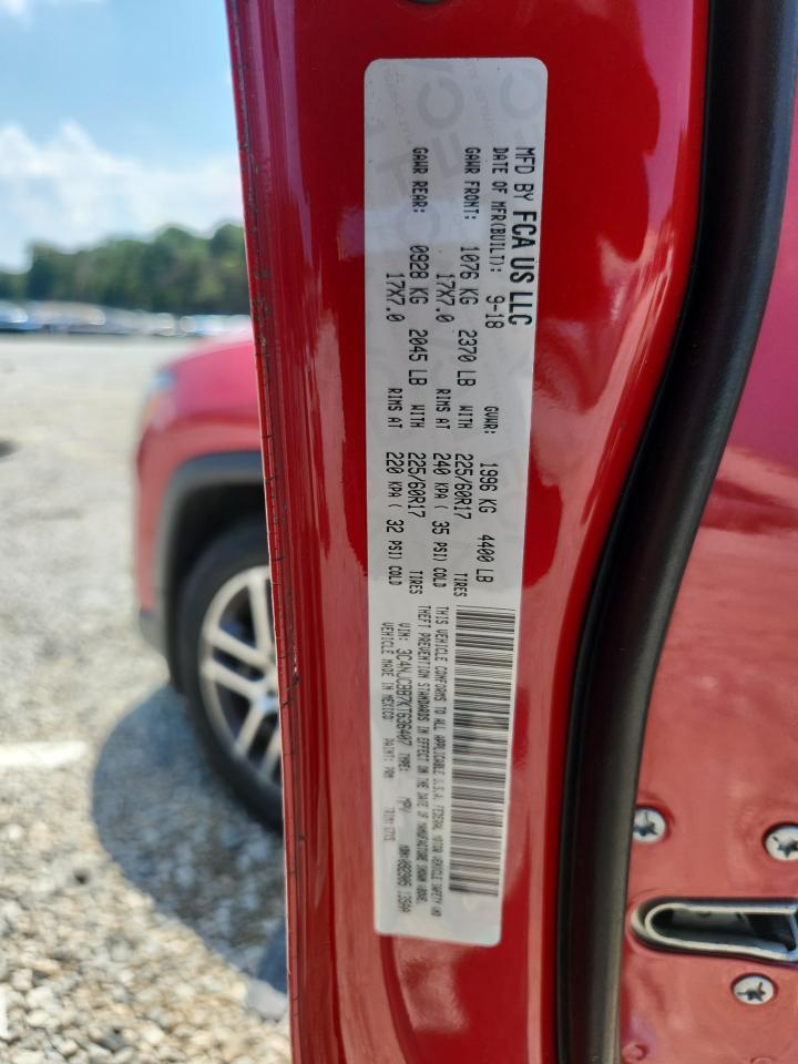 2019 Jeep Compass Latitude VIN: 3C4NJCBB7KT636407 Lot: 64119685