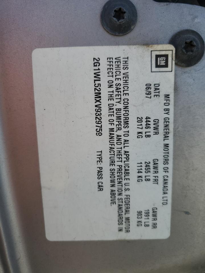 1997 Chevrolet Lumina Base VIN: 2G1WL52MXV9329759 Lot: 64627275