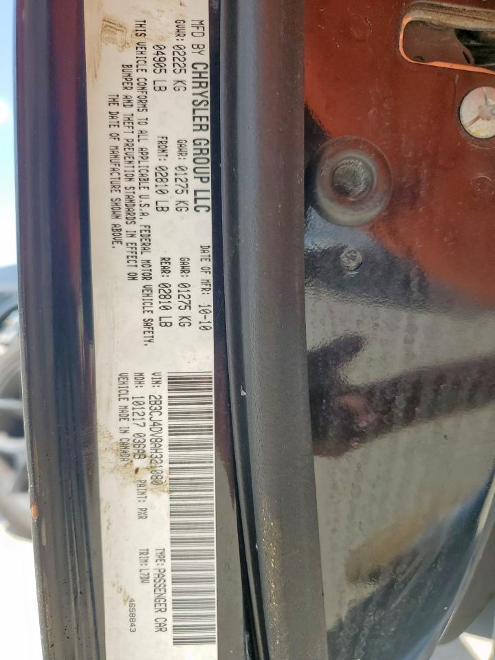 2010 Dodge Challenger Se VIN: 2B3CJ4DV8AH321080 Lot: 64904875