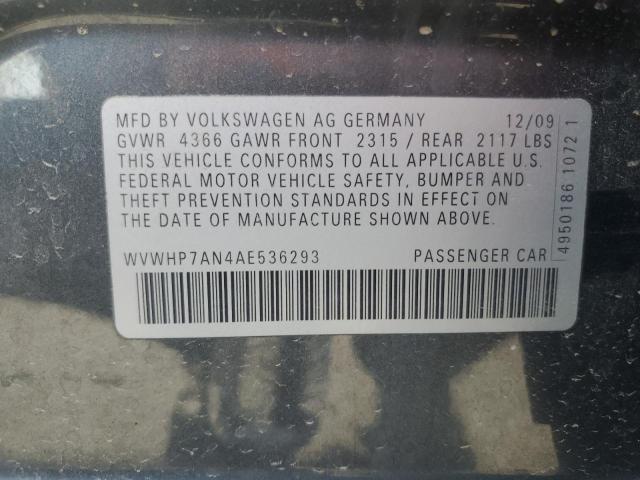 2010 VOLKSWAGEN CC LUXURY  