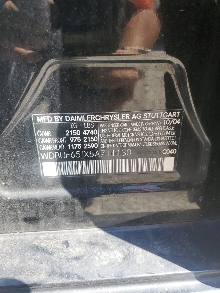 wdbuf65jx5a711130 WDBUF65JX5A711130 2005 Mercedes-Benz E 320