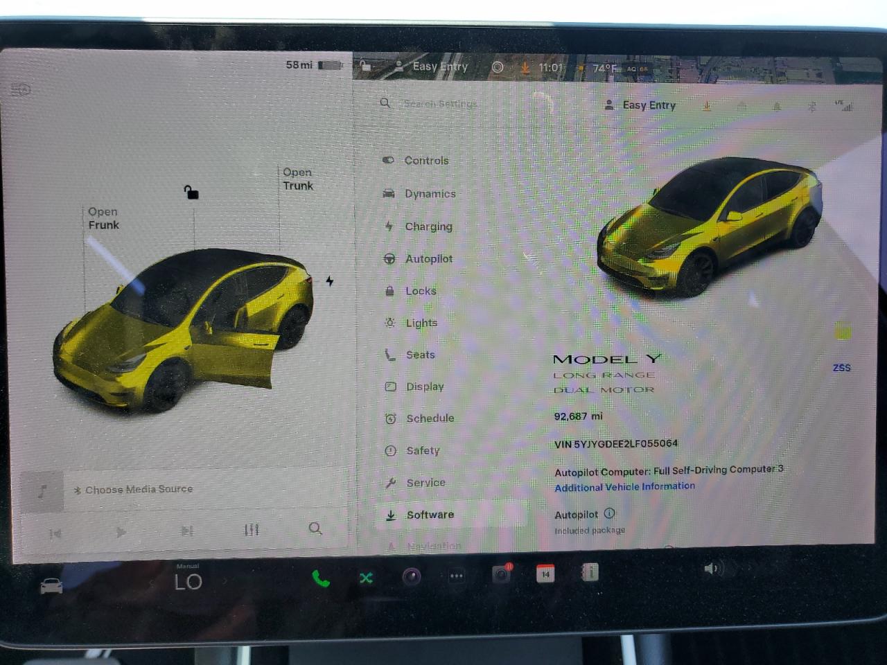 2020 Tesla Model Y VIN: 5YJYGDEE2LF055064 Lot: 64433775