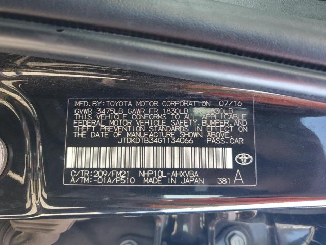 2016 TOYOTA PRIUS C   