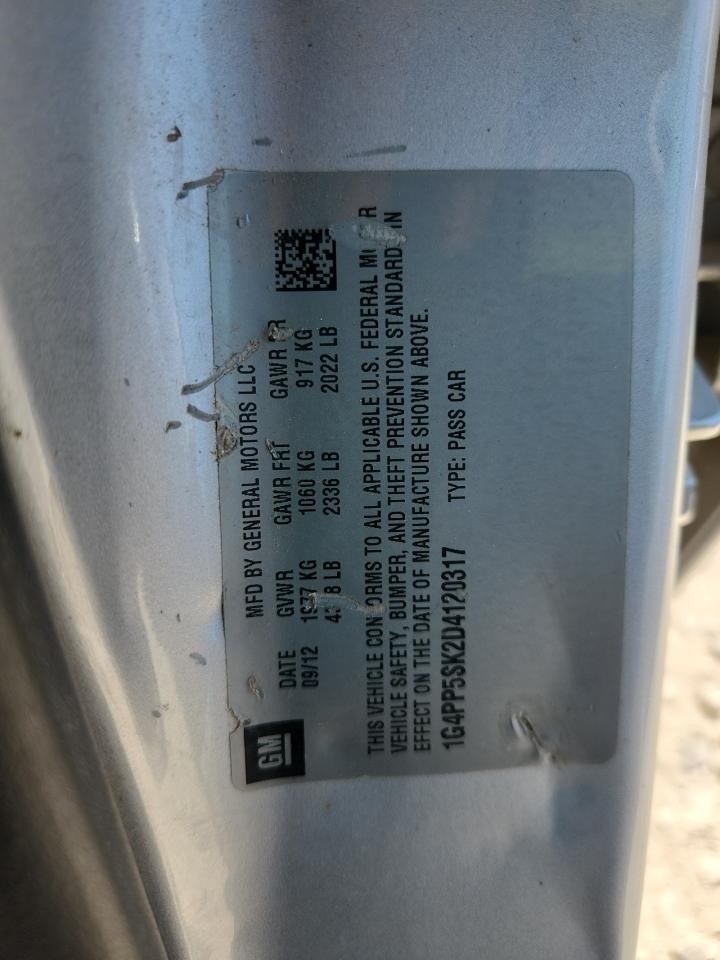 2013 Buick Verano VIN: 1G4PP5SK2D4120317 Lot: 64245445