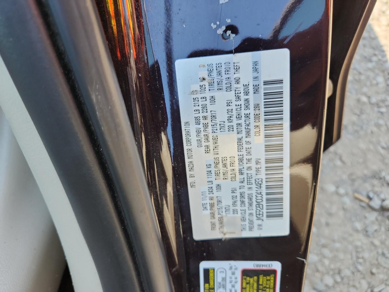 2012 Mazda Cx-7 VIN: JM3ER2BM0C0414463 Lot: 63297955